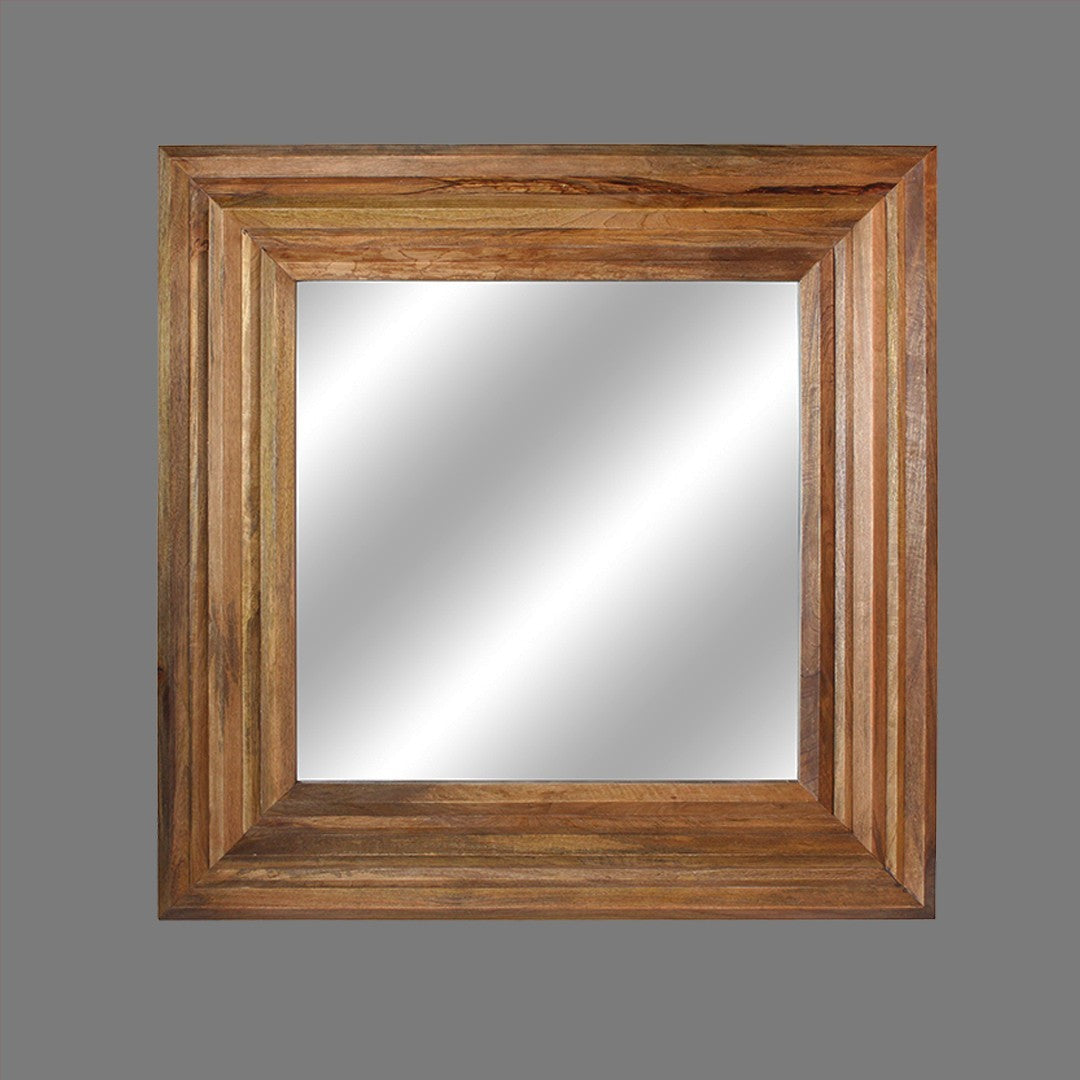 ESPELHO MADEIRA STAIRS QUADRADO