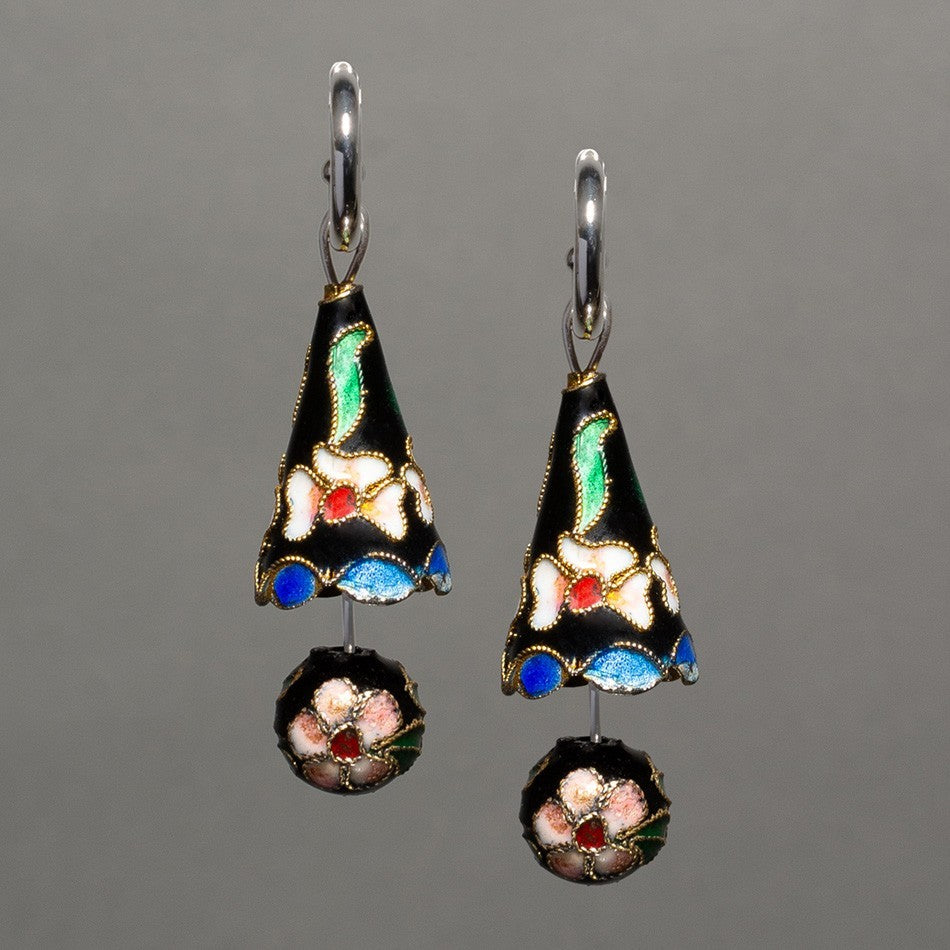 BRINCO CLOISONNÉ CONO NERO