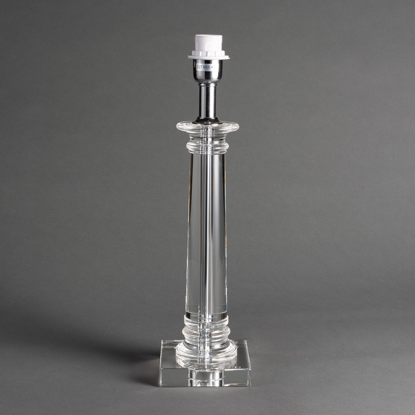 BASE ABAJUR COLUNA EM ACRÍLICO