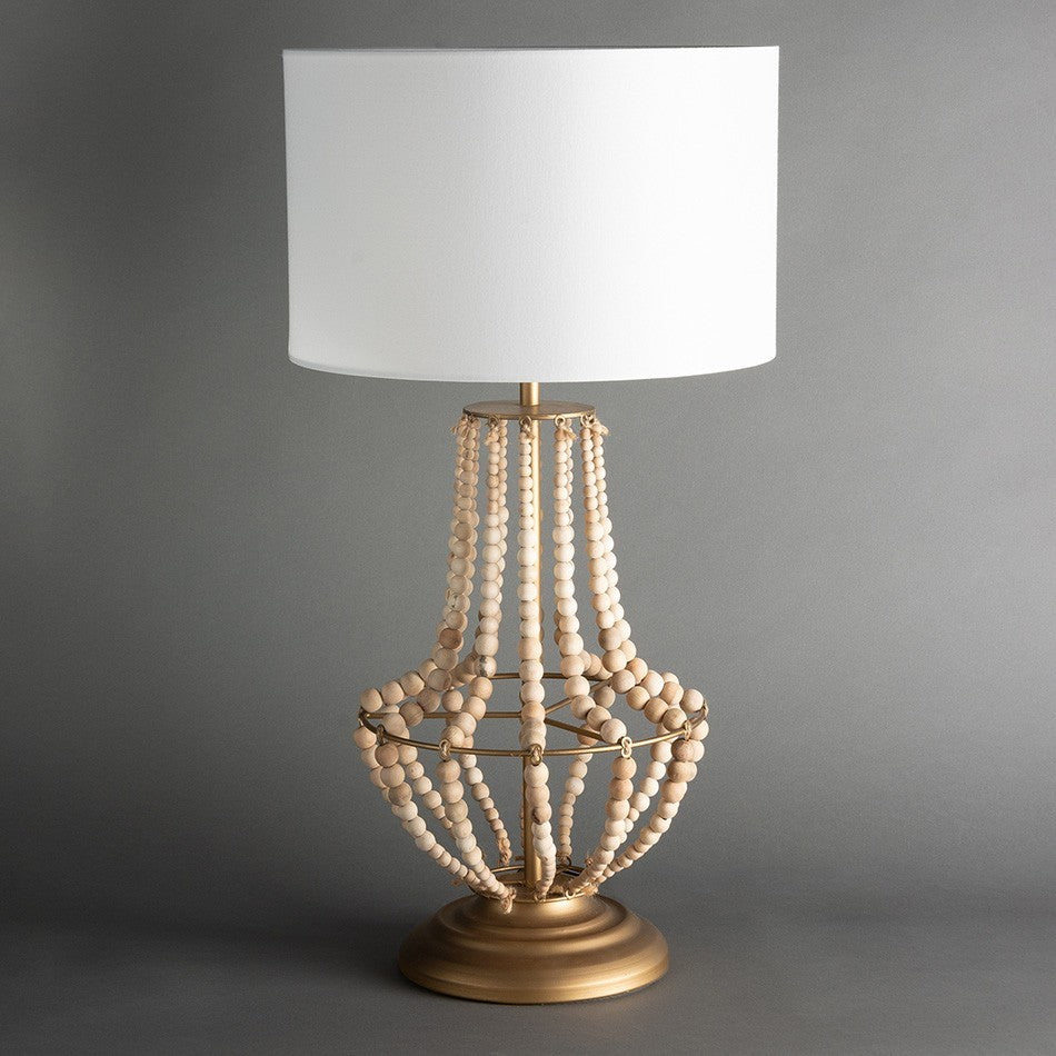 ABAJUR DE MESA METAL E MADEIRA