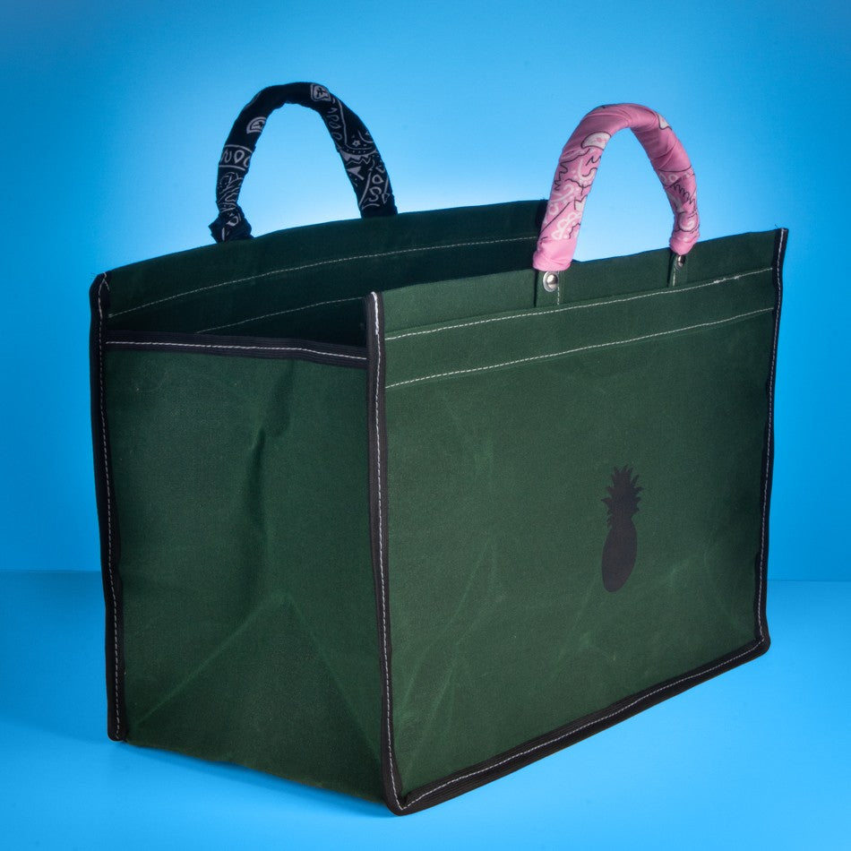 SACOLA DE LONA COM BANDANAS - VERDE