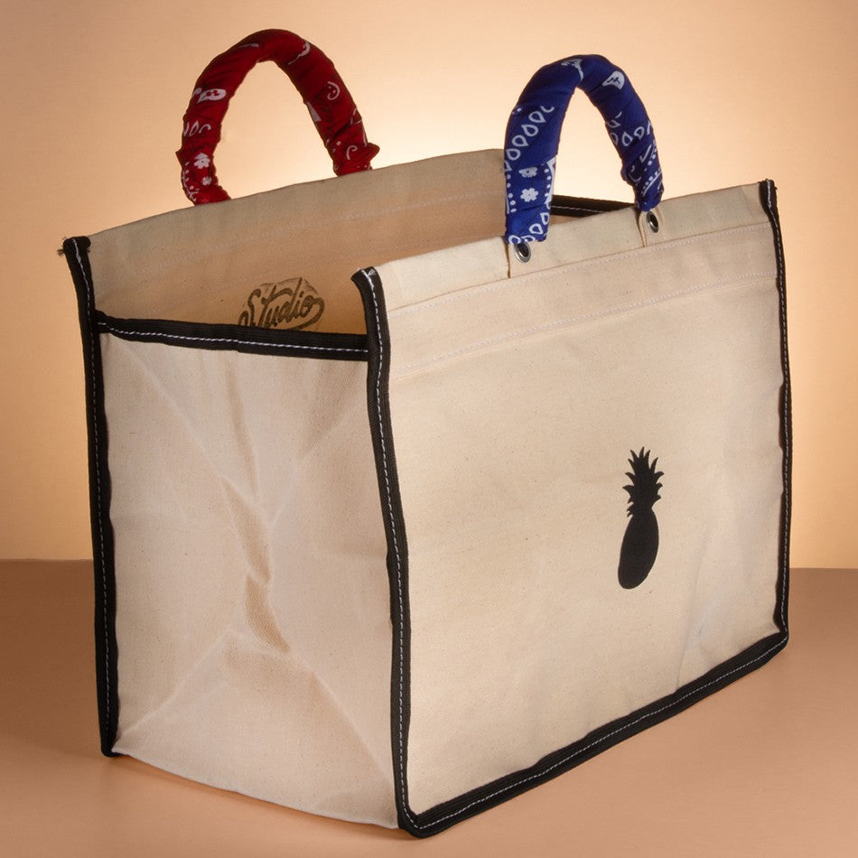 SACOLA DE LONA COM BANDANAS - CRU