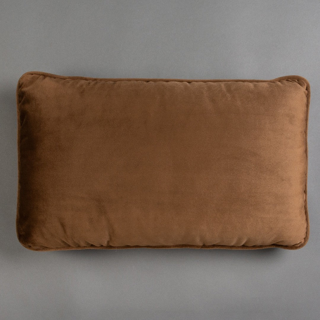 ALMOFADA VELUDO - MARROM 50X30cm