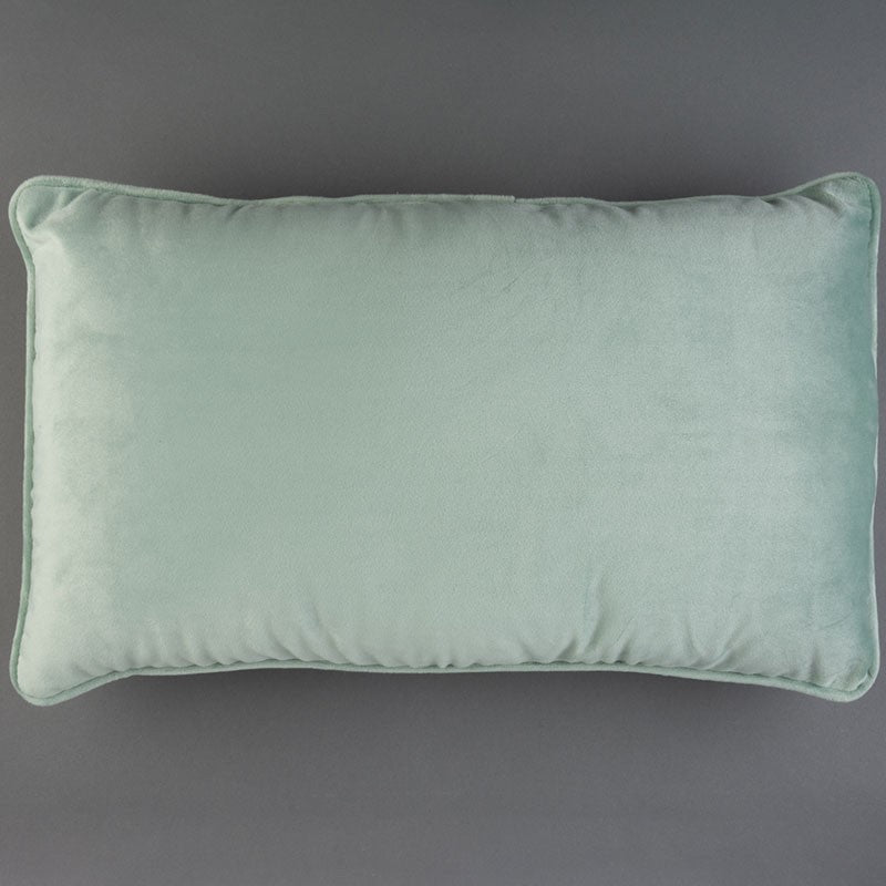 ALMOFADA VELUDO - VERDE ÁGUA 50X30cm