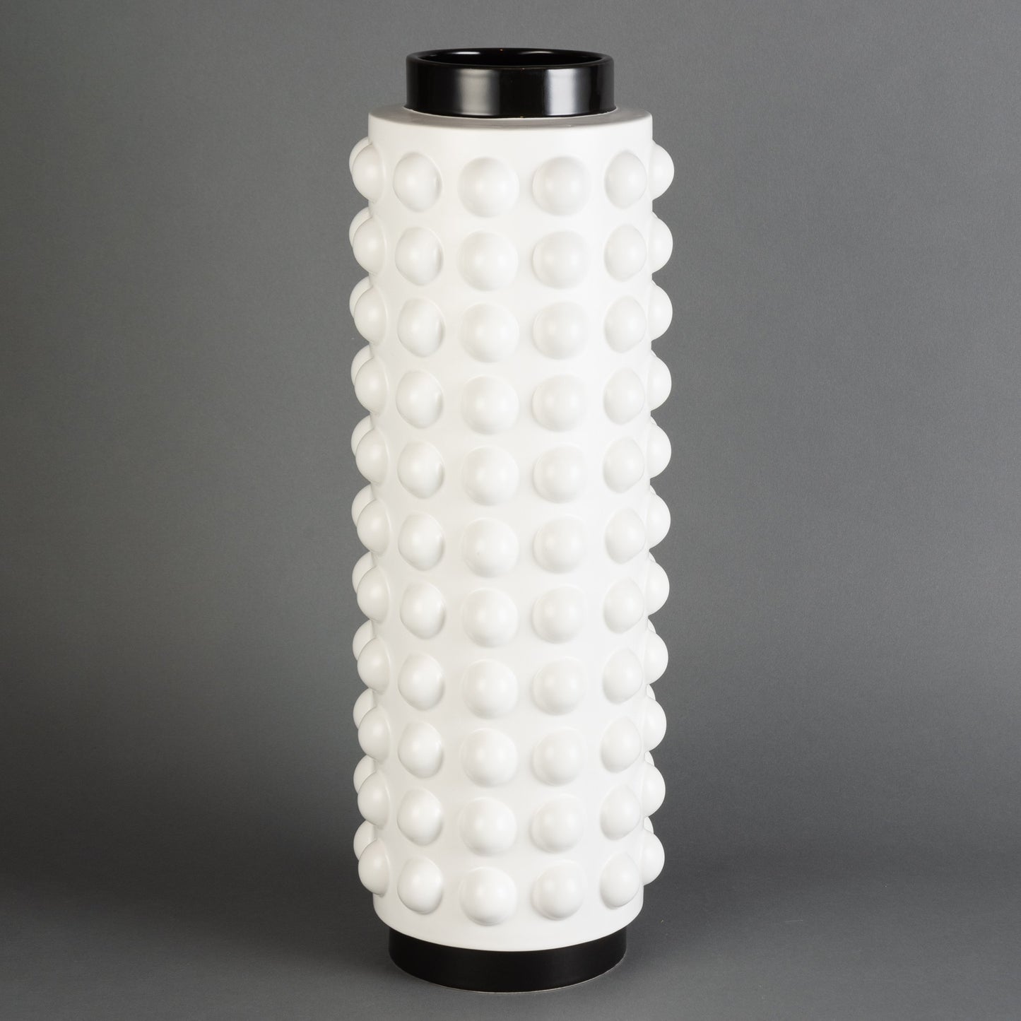 VASO BIANCO E NERO ALTO