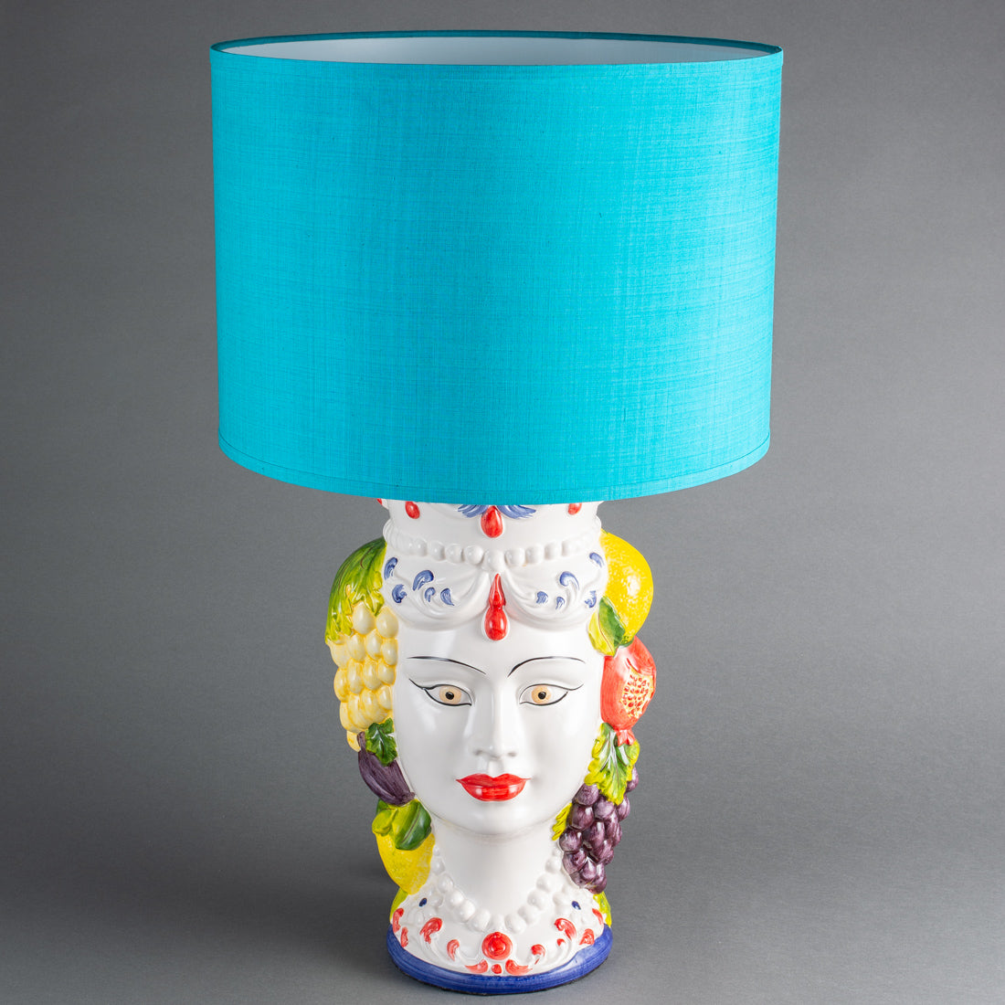 BASE DE ABAJUR TESTA DI MORO AZUL