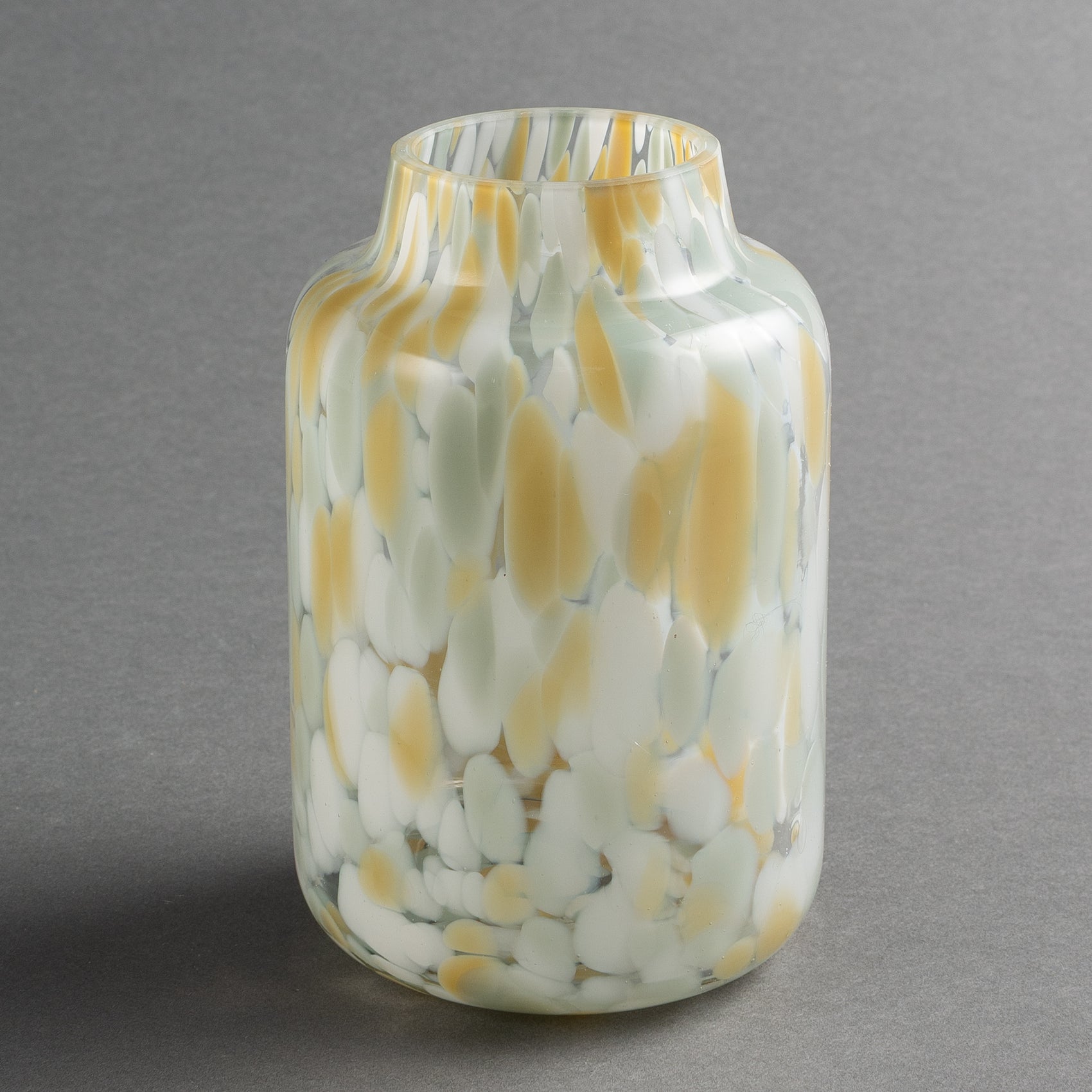 VASO VETRO PINCELADO BEGE