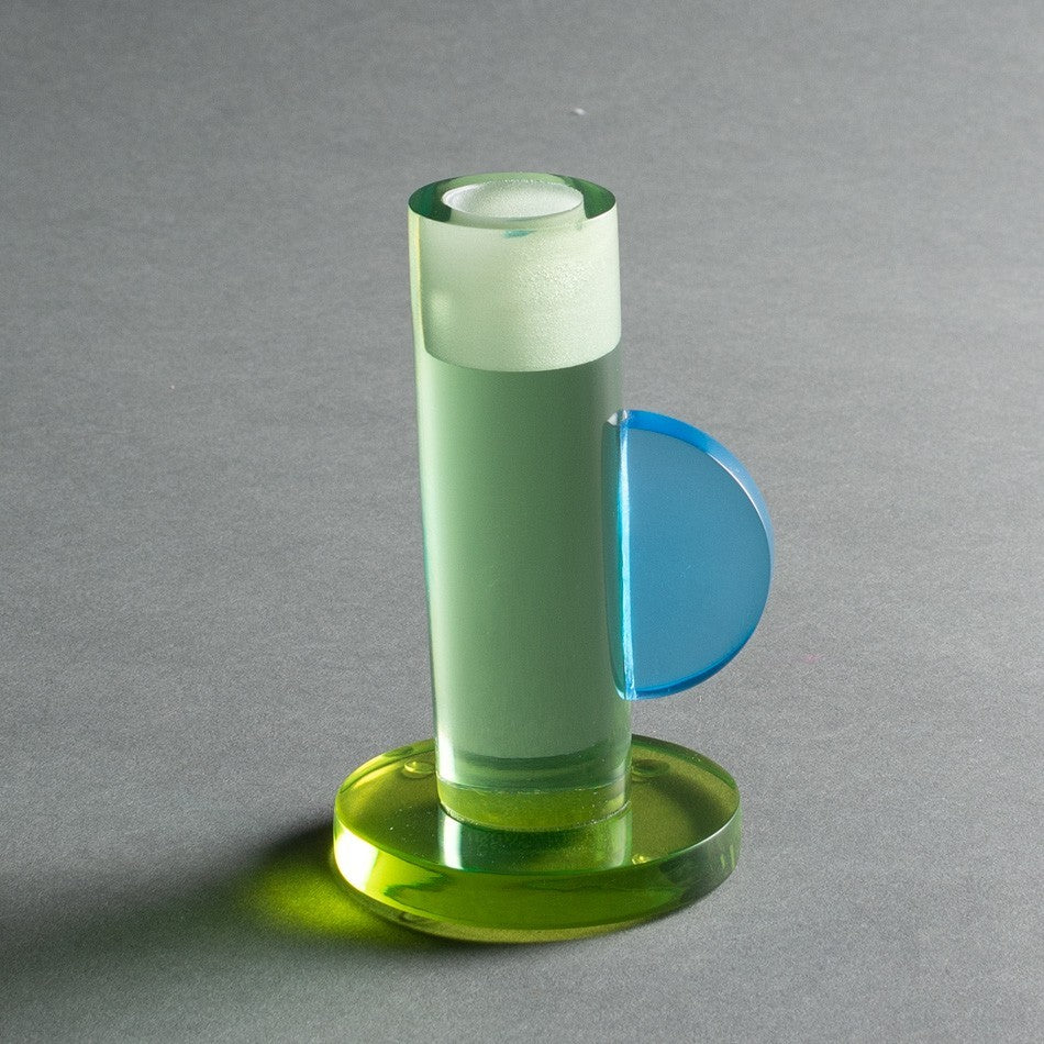 CASTIÇAL VERDE E AZUL