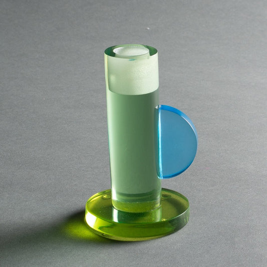 CASTIÇAL VERDE E AZUL