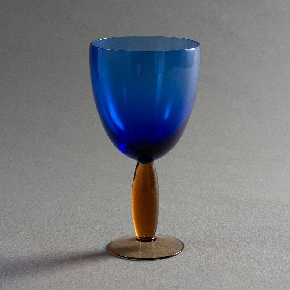 TAÇA VETRO BLU E GIALLO