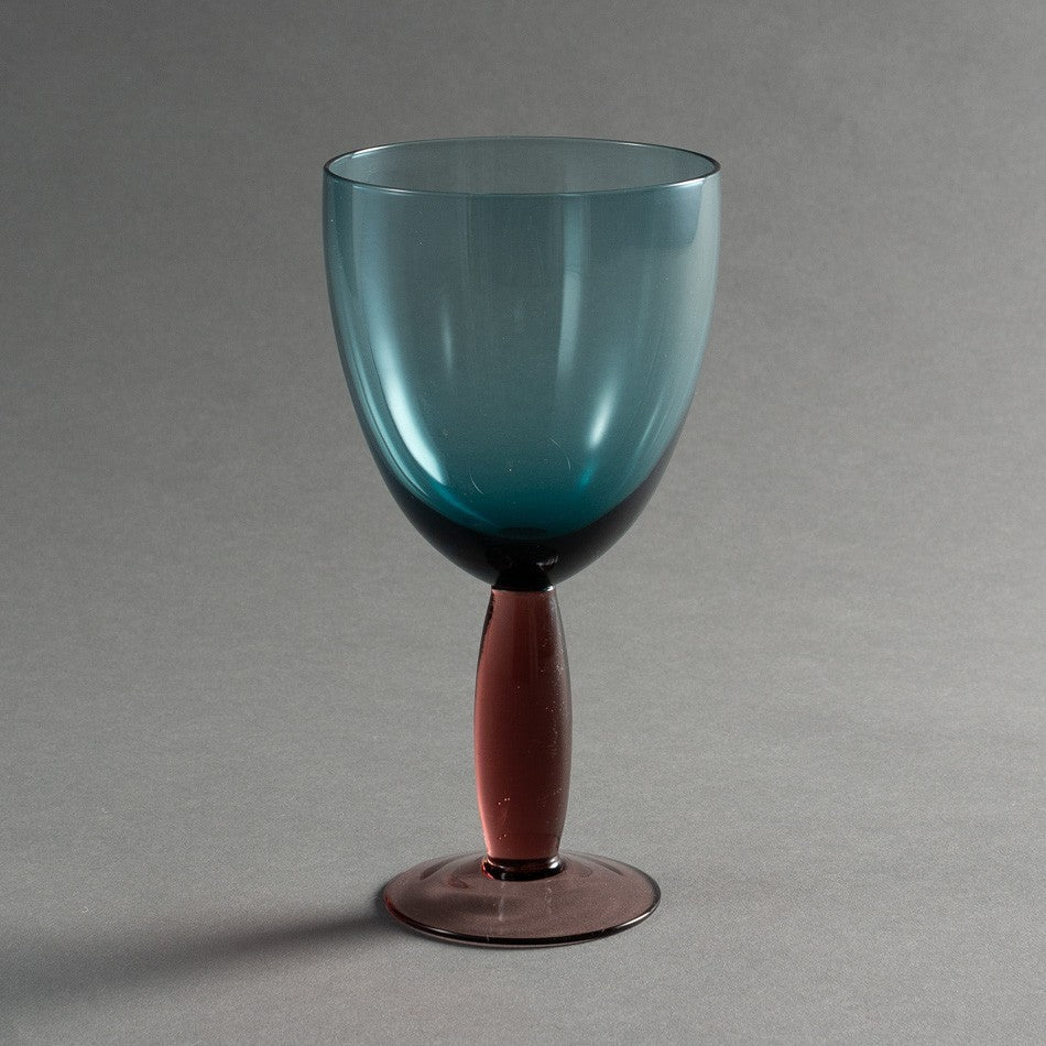 TAÇA VETRO VERDE SCURO E ROSA