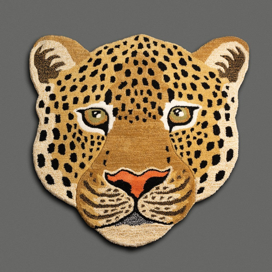 TAPETE IMP TESTA LEOPARDO