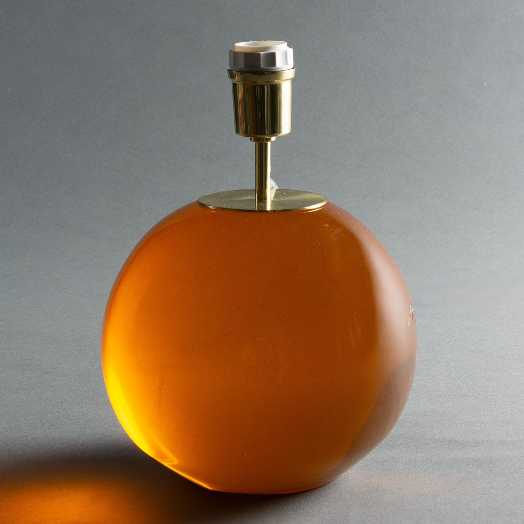 BASE ABAJUR BOLA COLORE M - LARANJA (SEM CÚPULA)