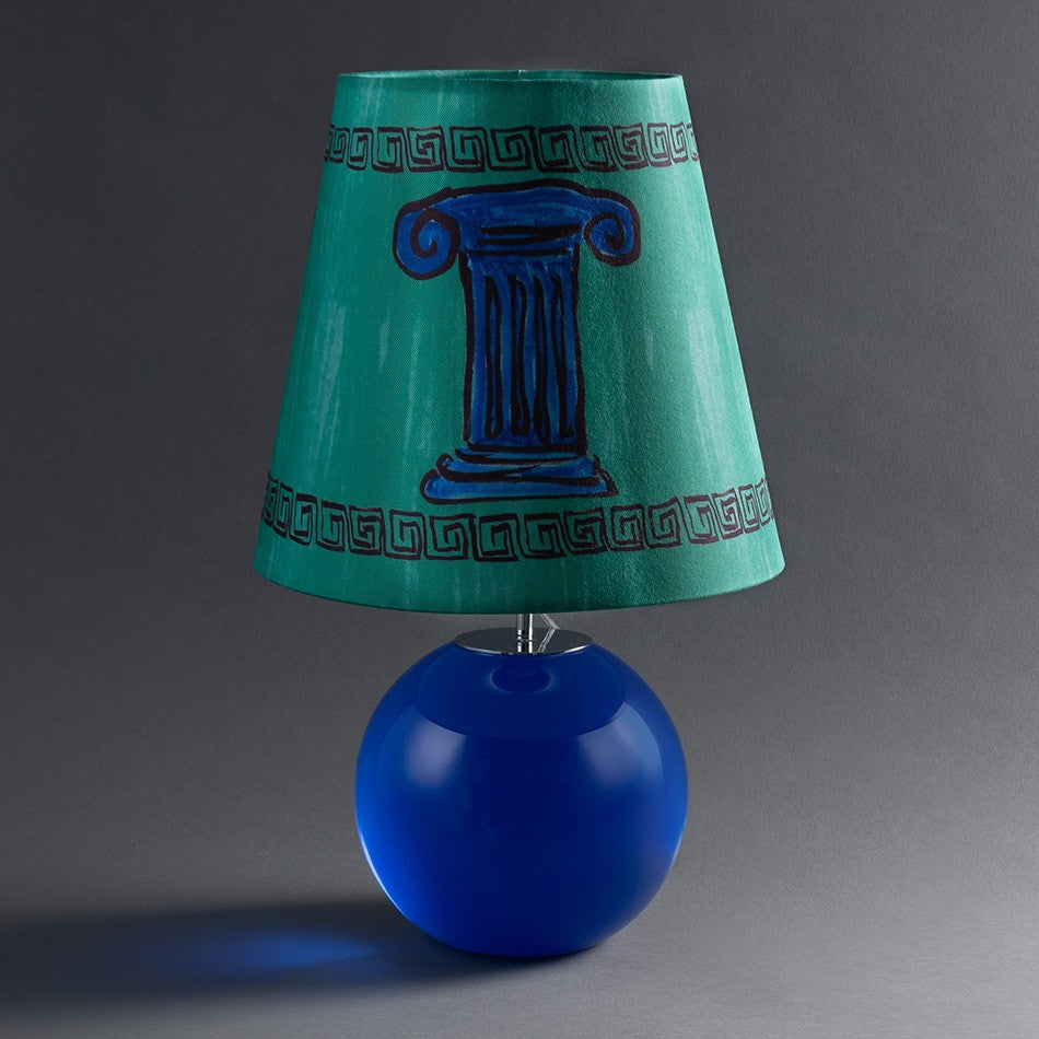 BASE ABAJUR BOLA COLORE M - AZUL (SEM CÚPULA)