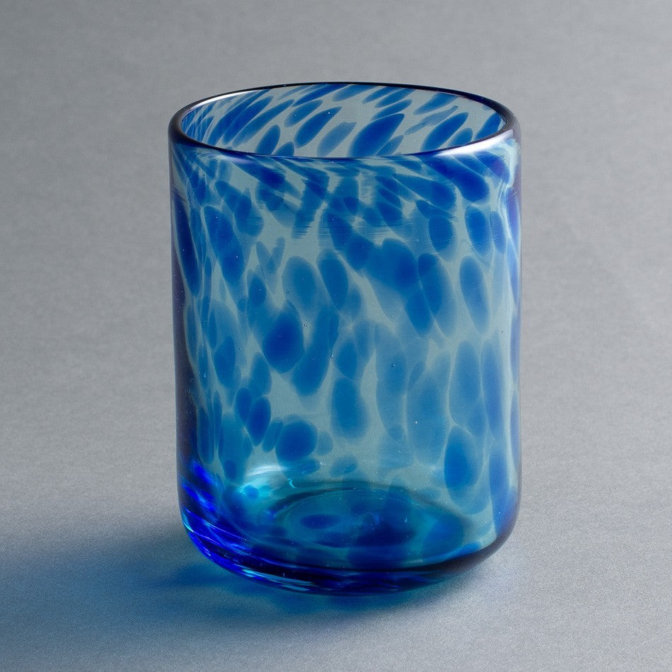 COPO VETRO PINCELADO BLU