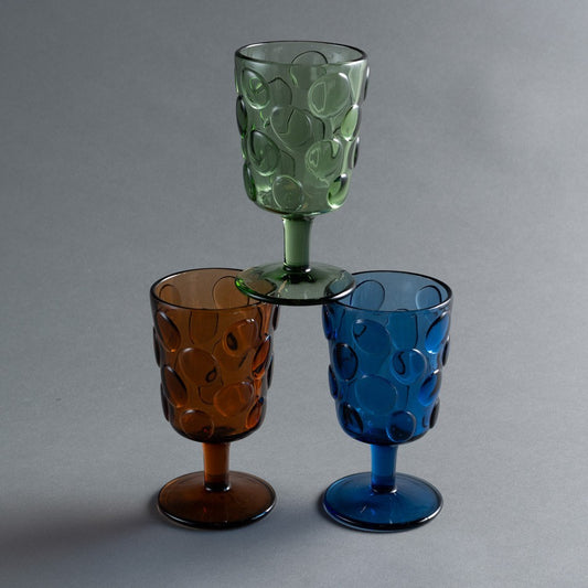 TAÇA VETRO BOLLA ÂMBAR
