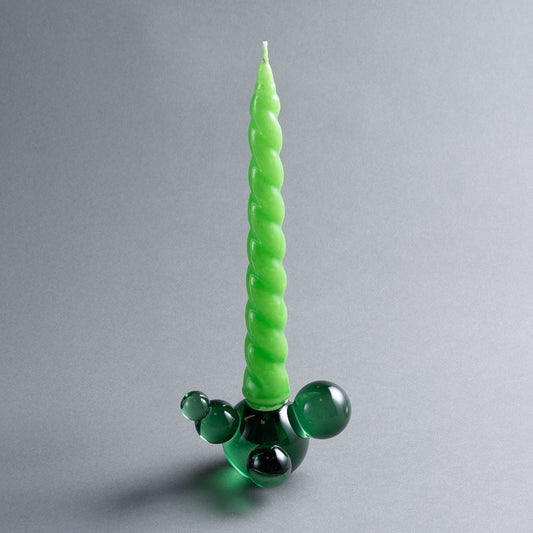 CASTIÇAL BOLAS VETRO VERDE