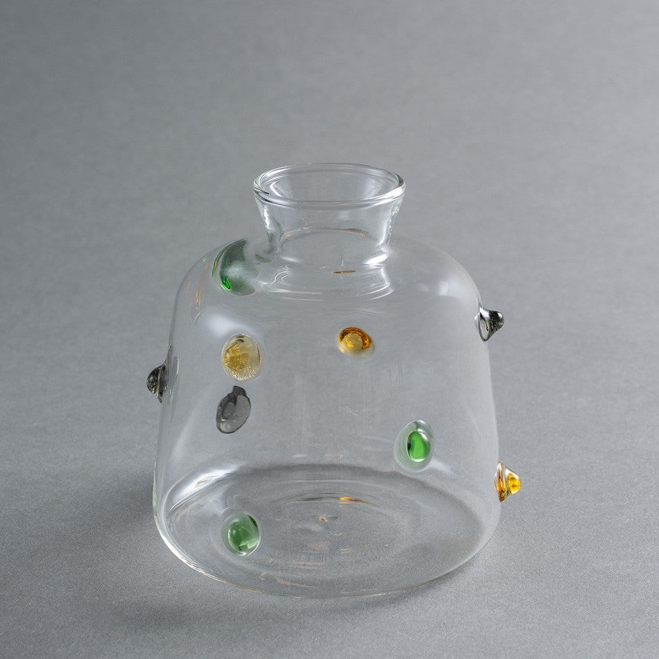 VASO VETRO PONTOS COLORE