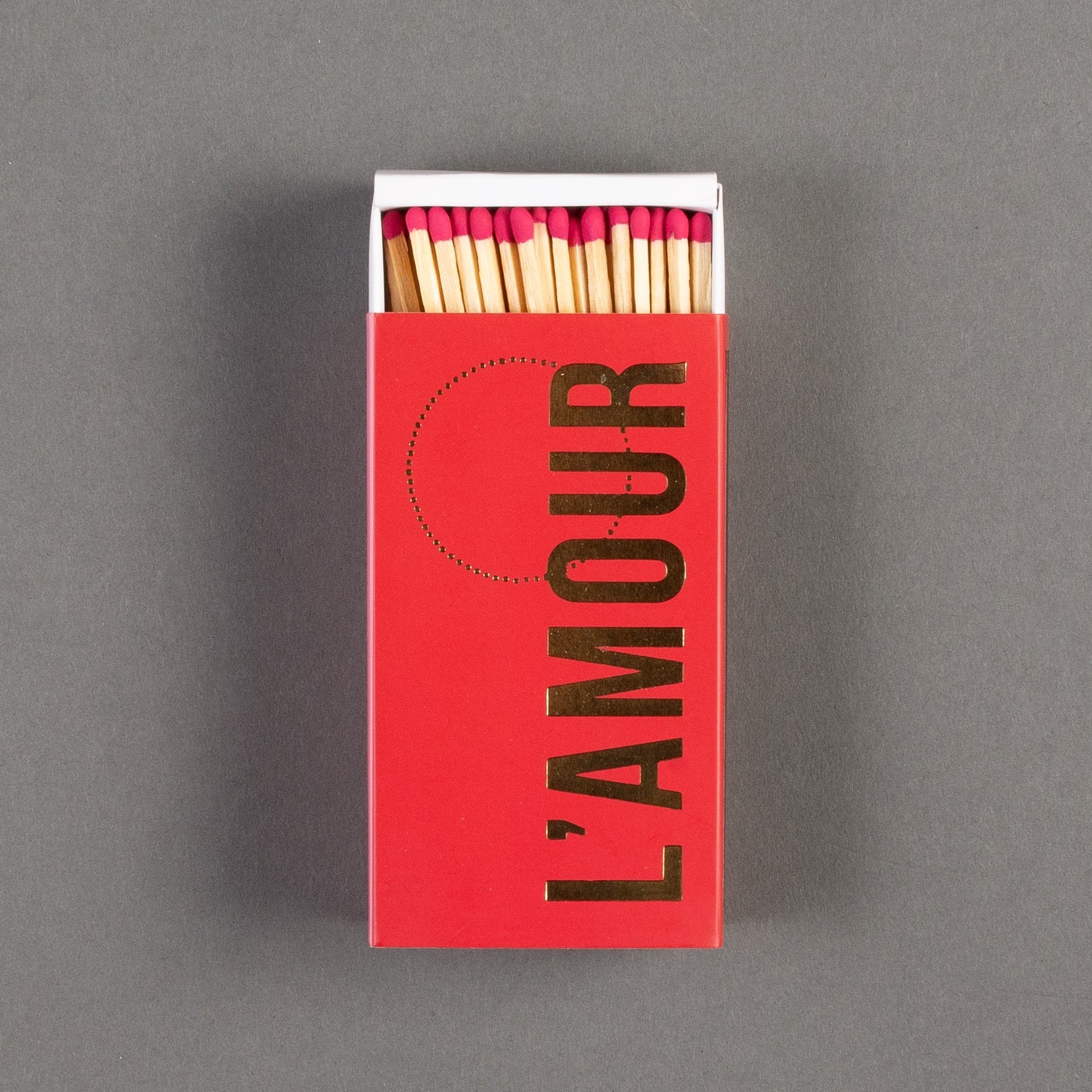 CAIXA DE FÓSFORO L´AMOUR ROUGE BRICK GOLD
