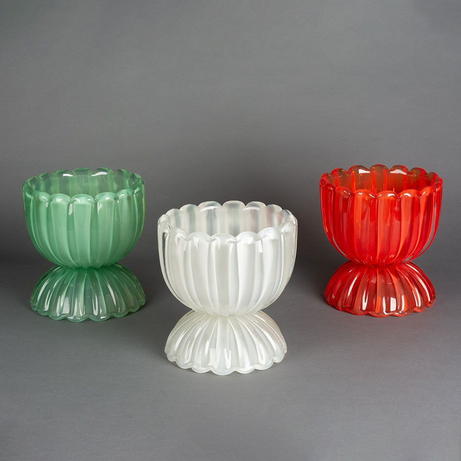 VASO CASTIÇAL MURANO BIANCO