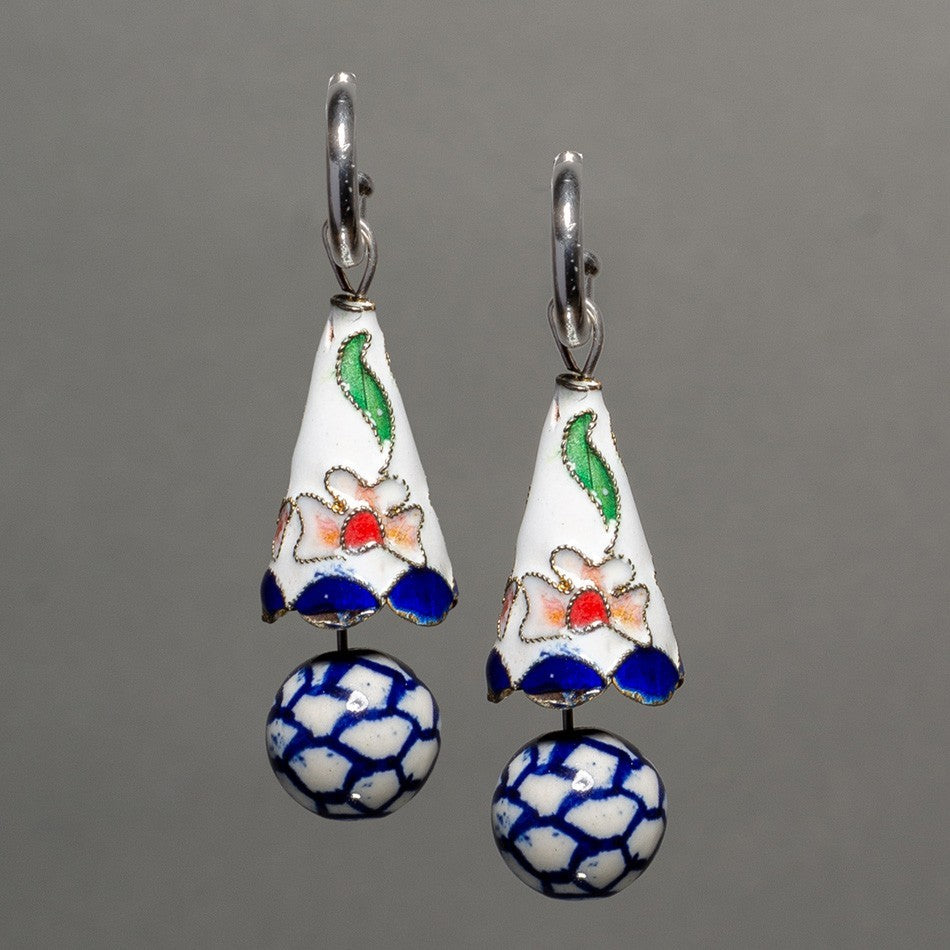 BRINCO CLOISONNÉ CONO BIANCO