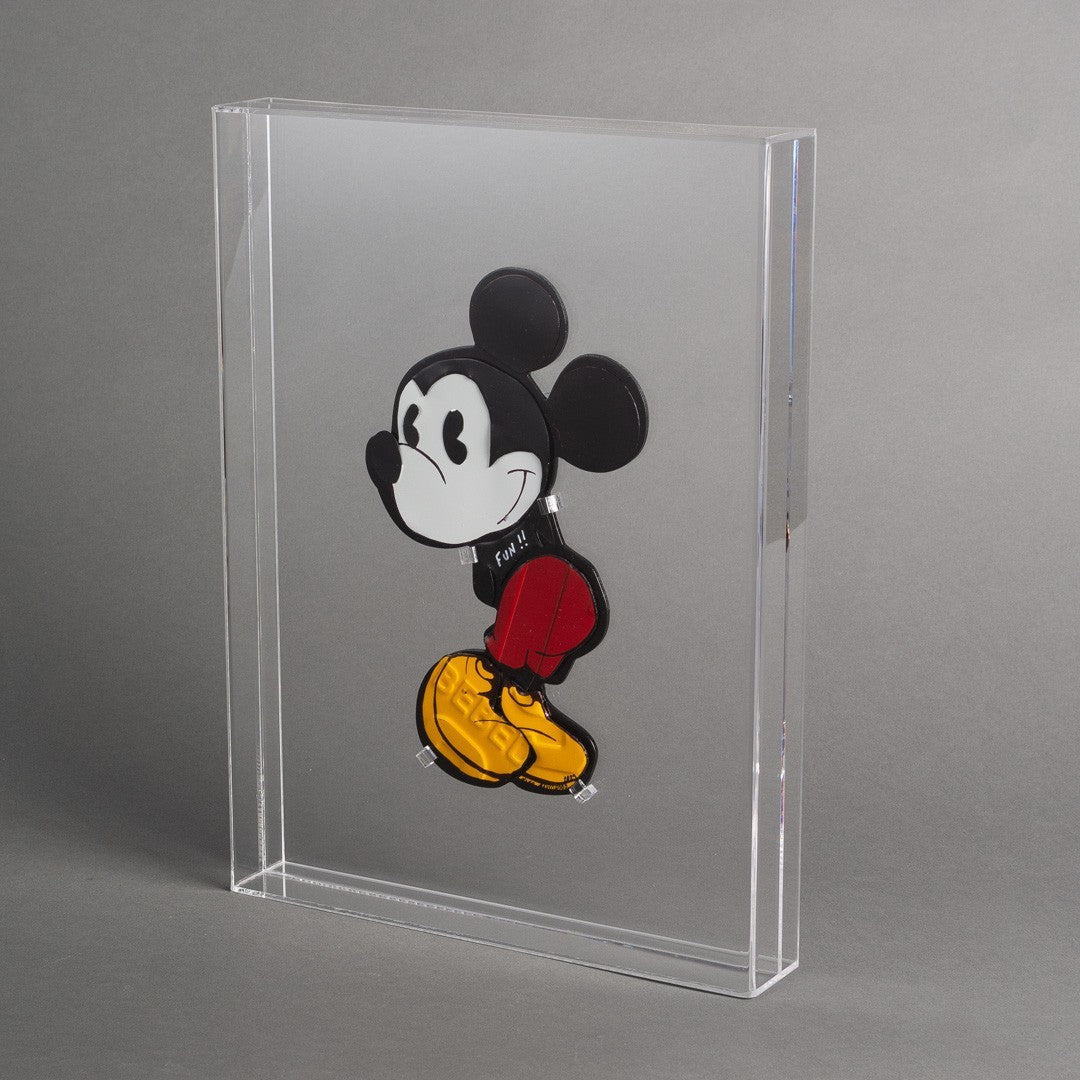 ESCULTURA MICKEY NA CAIXA DE ACRÍLICO - FUN
