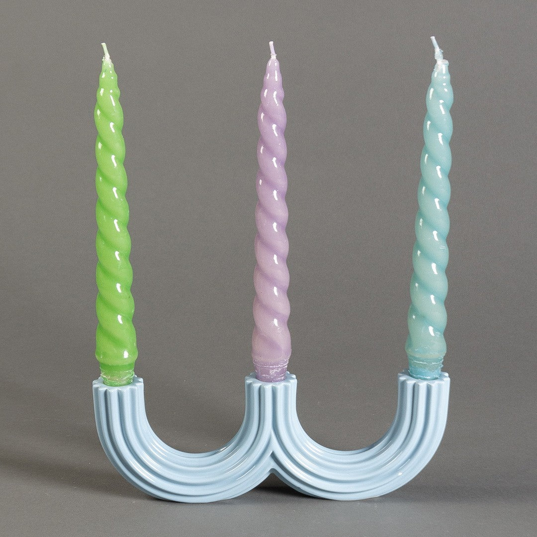 CASTIÇAL CHURROS AZUL