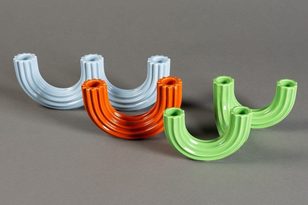 CASTIÇAL CHURROS AZUL
