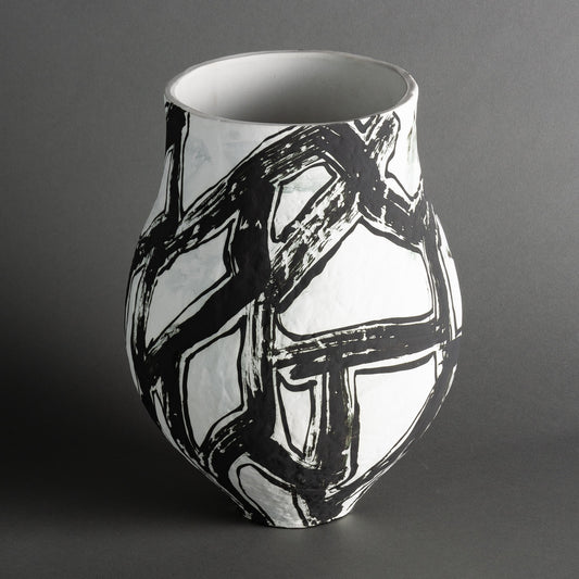 VASO ABSTRATO NERO E BIANCO
