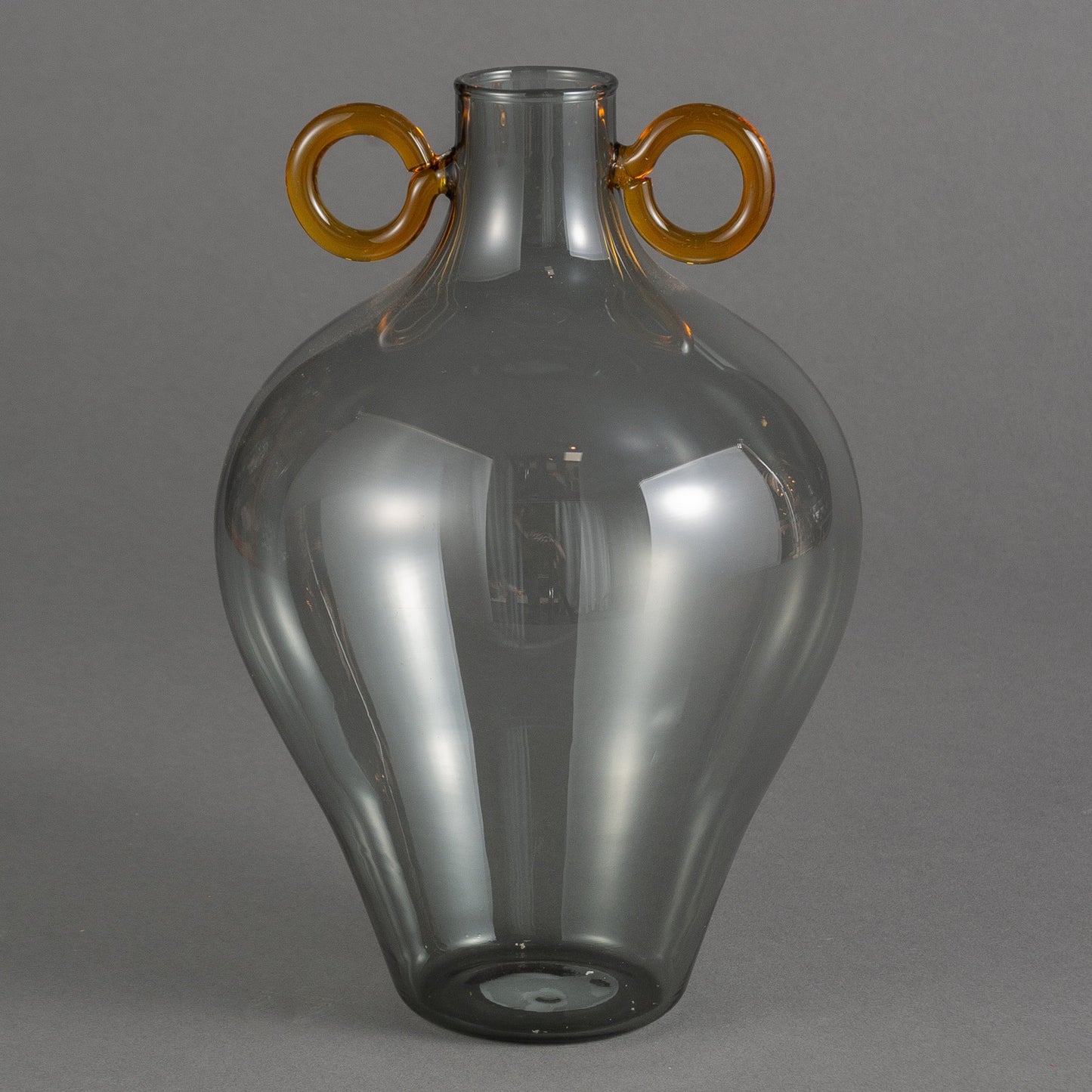 VASO VIDRO GRIGIO C/ ALÇAS