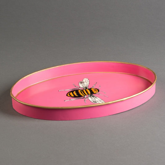 BANDEJA METAL ABELHA PINK