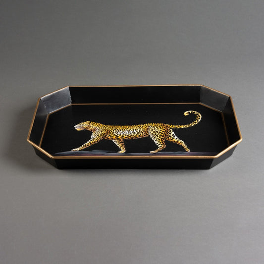 BANDEJA METAL LEOPARDO