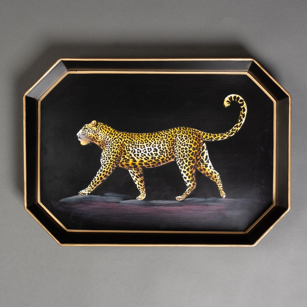 BANDEJA METAL LEOPARDO