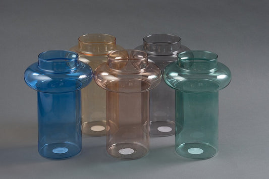 VASO DI VETRO COLLARE G - CINZA