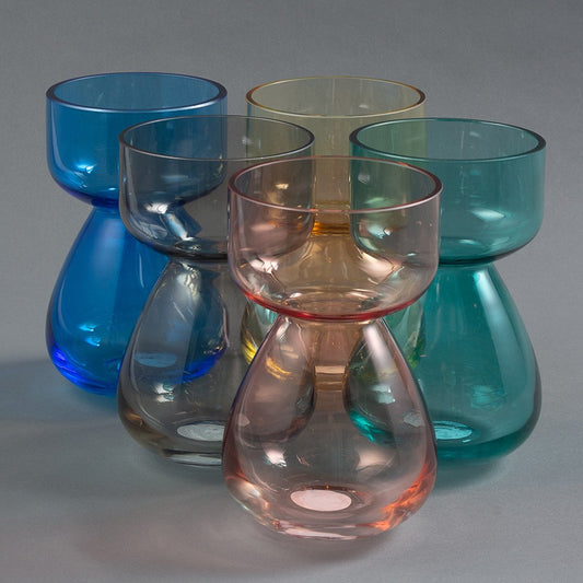 VASO DI VETRO TAZZA - CINZA