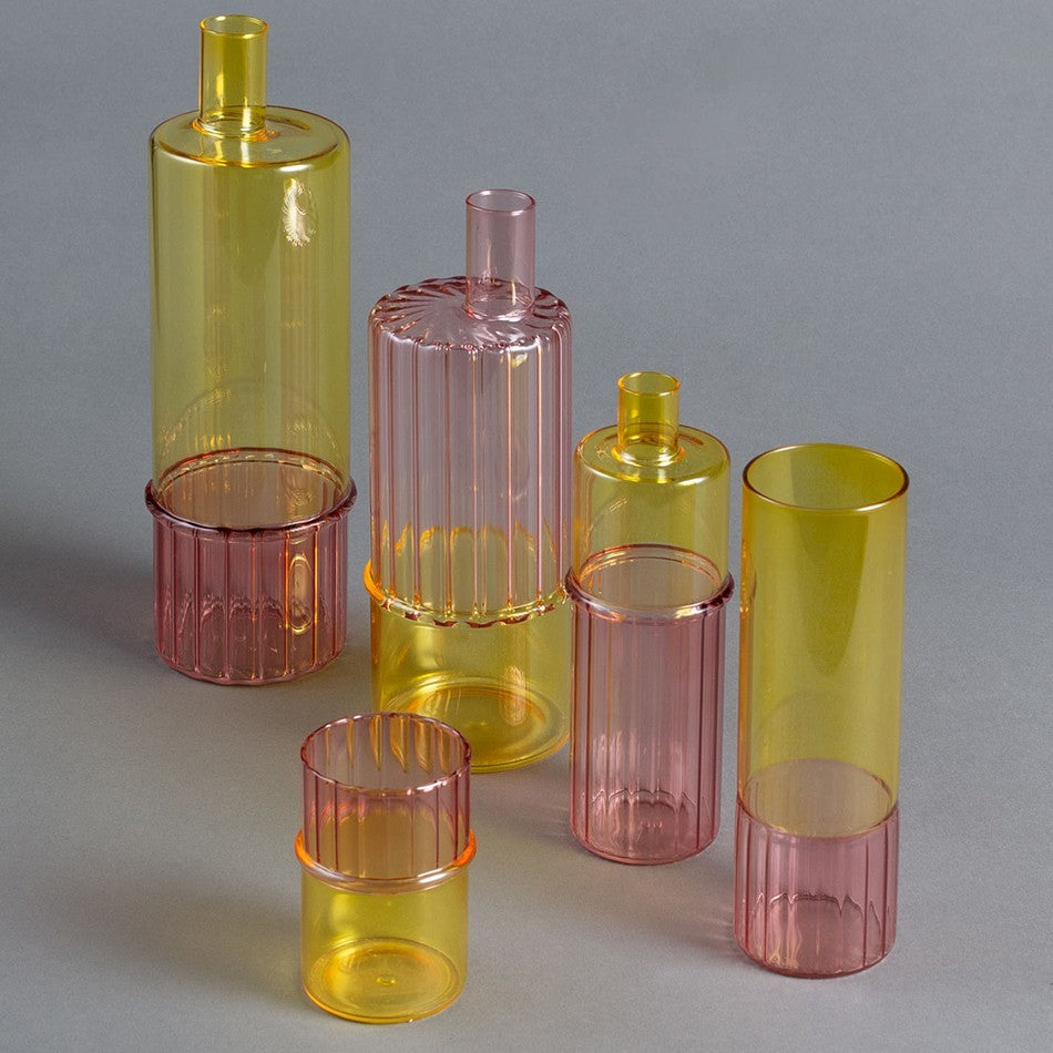 VASO GIALLO E ROSA