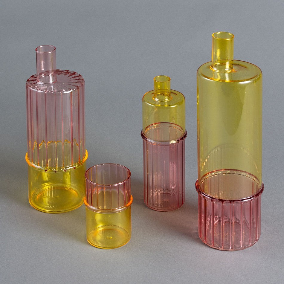VASO GIALLO E ROSA