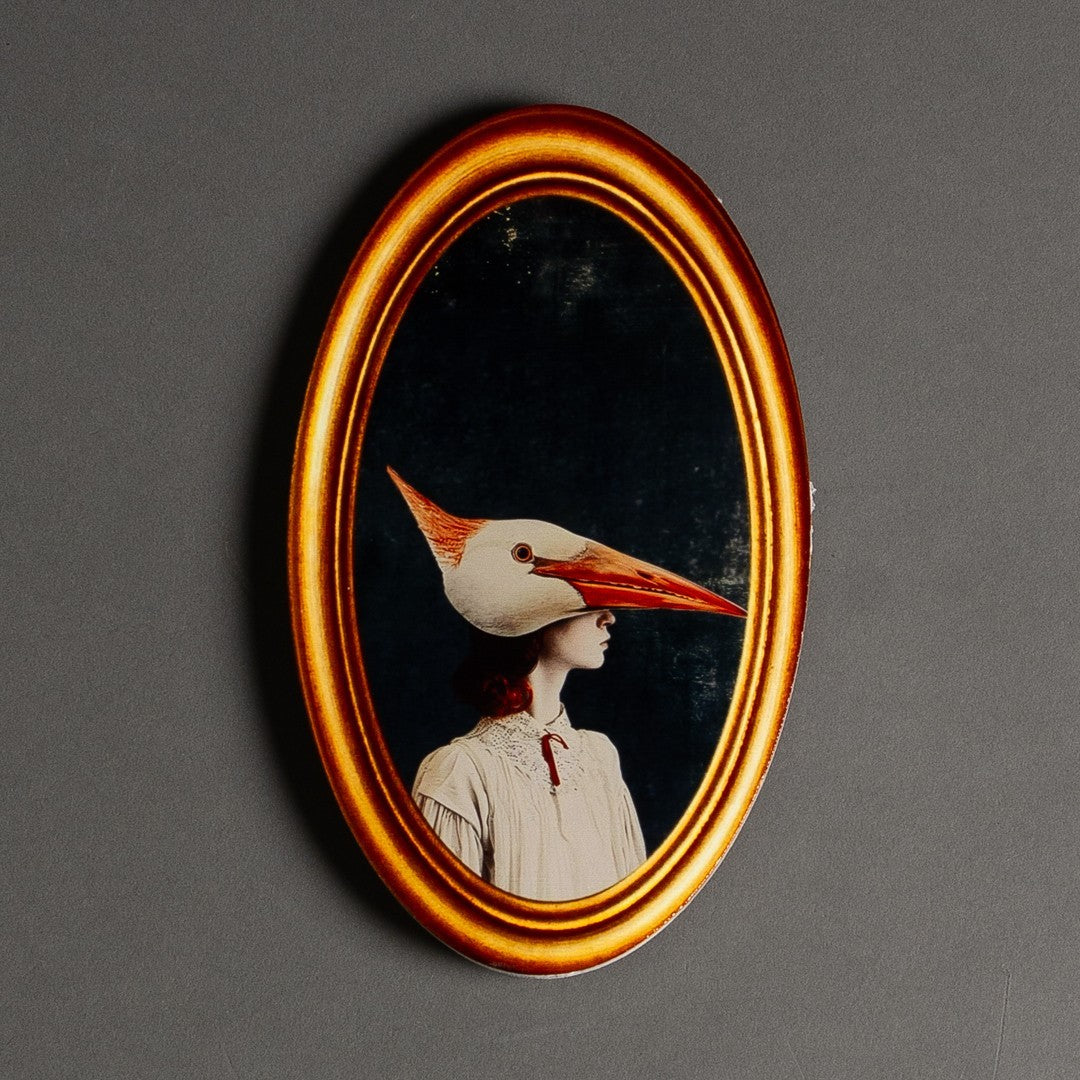 ESCULTURA AZULEJO OVAL PELICANO