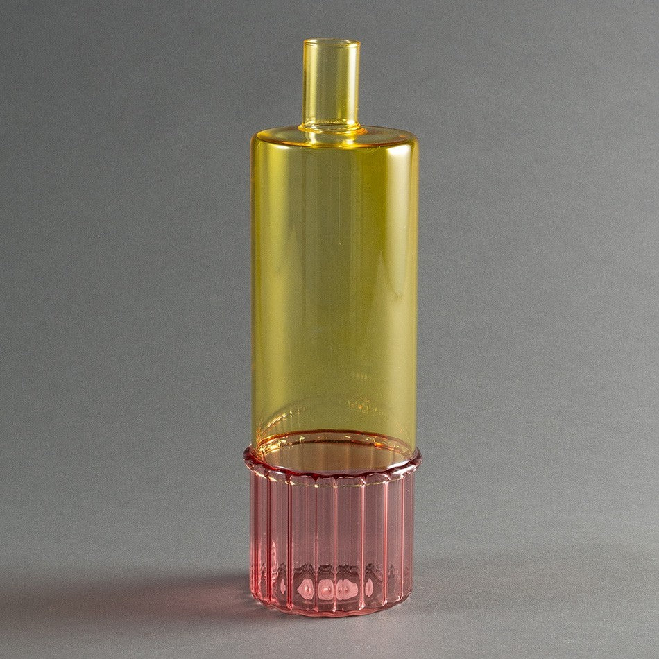 VASO GIALLO E ROSA