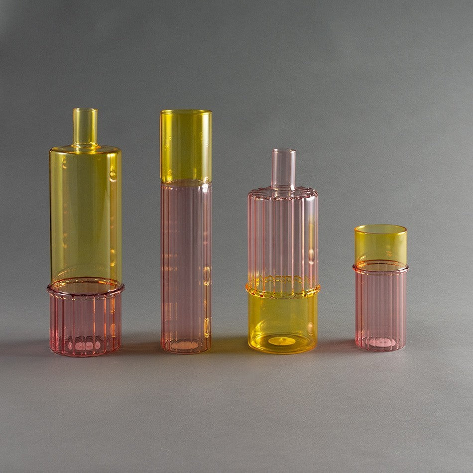 VASO GIALLO E ROSA