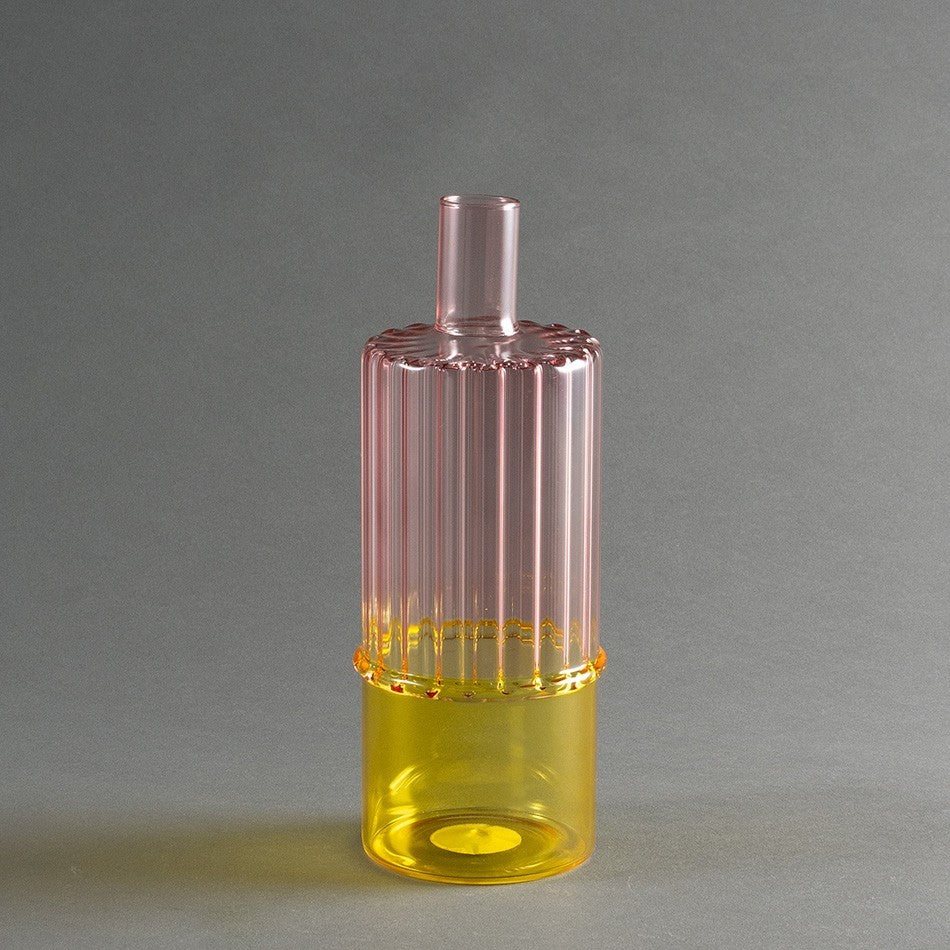 VASO GIALLO E ROSA