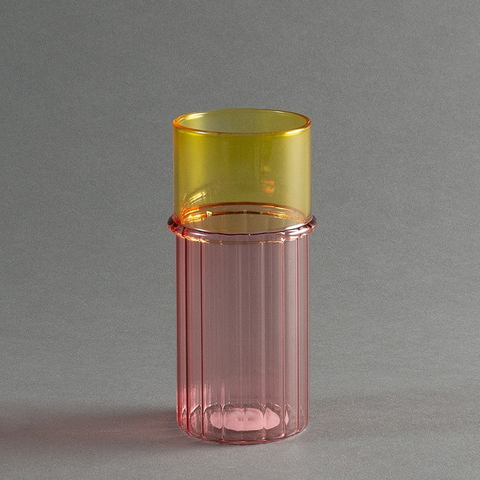 VASO GIALLO E ROSA