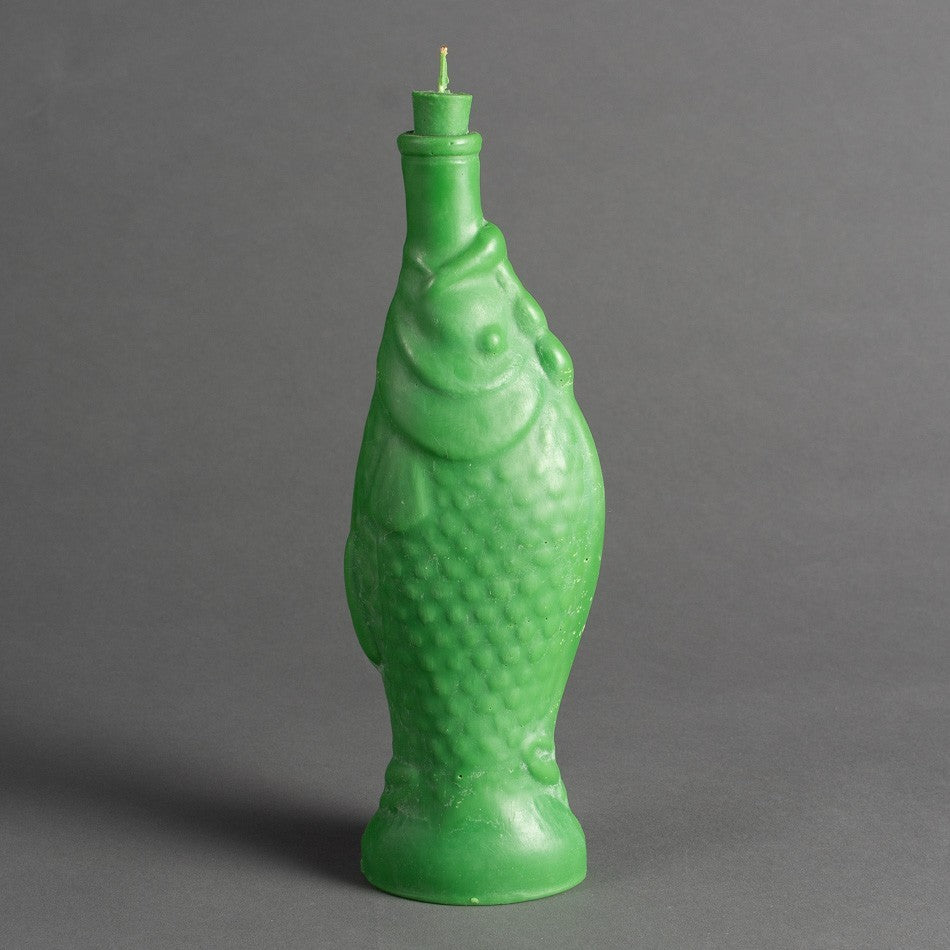 VELA GARRAFA PEIXE VERDE