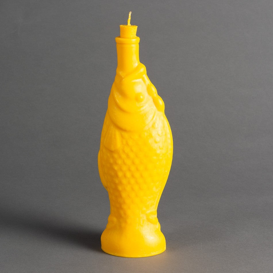 VELA GARRAFA PEIXE AMARELO