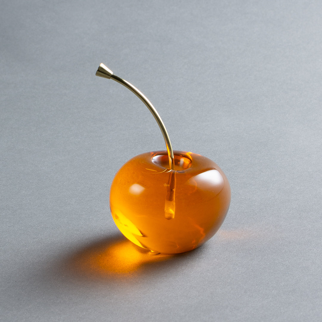 ESCULTURA CEREJA DECOR LARANJA CM GALHO