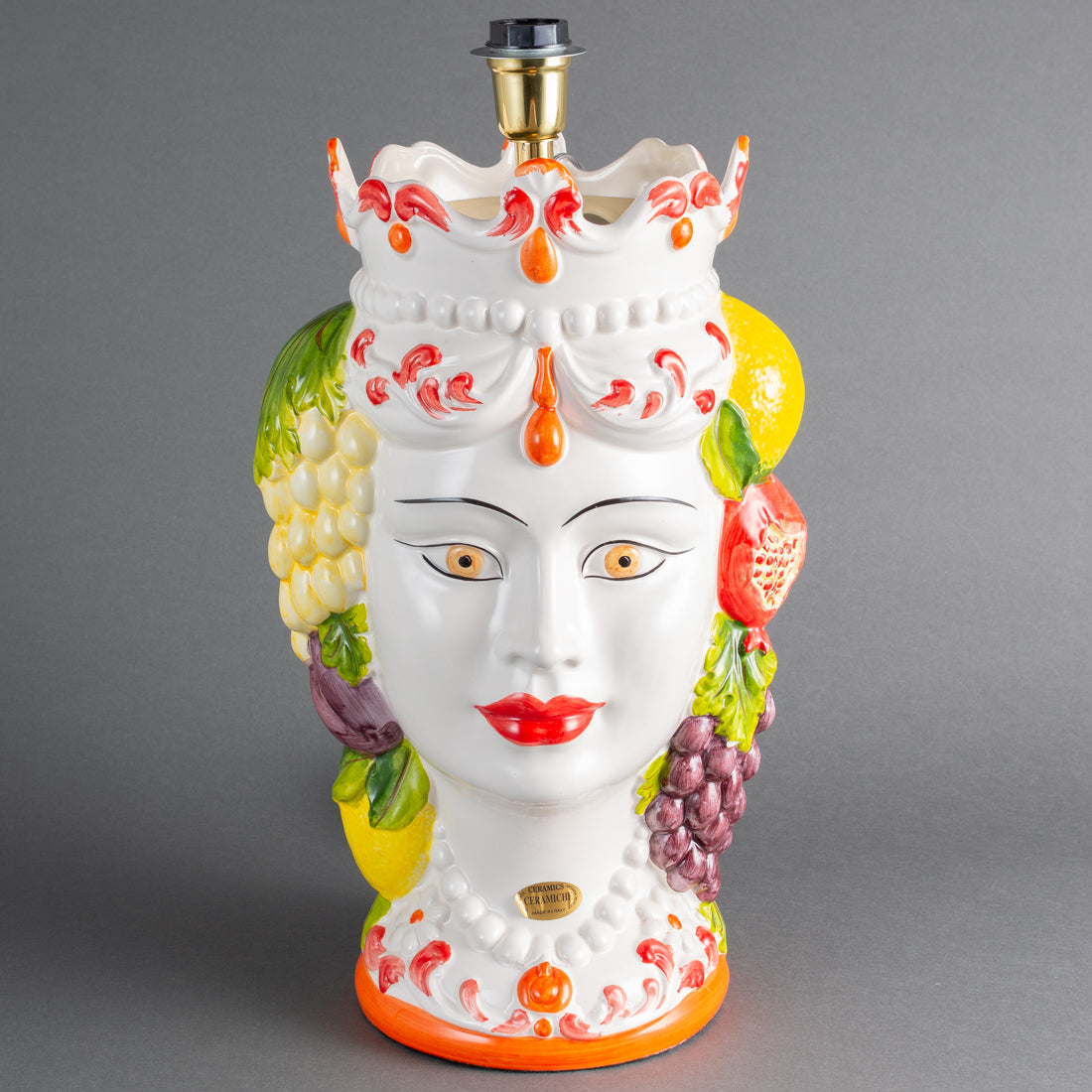 BASE DE ABAJUR TESTA DI MORO LARANJA