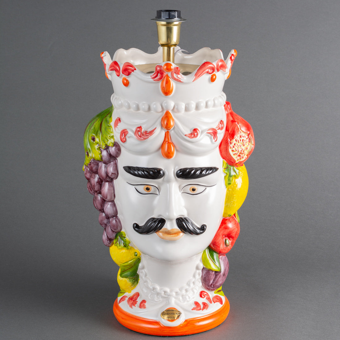 BASE DE ABAJUR TESTA DI MORO LARANJA