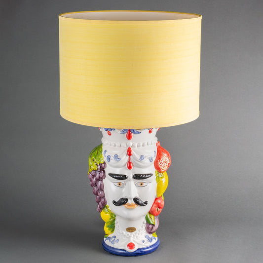 BASE DE ABAJUR TESTA DI MORO AZUL