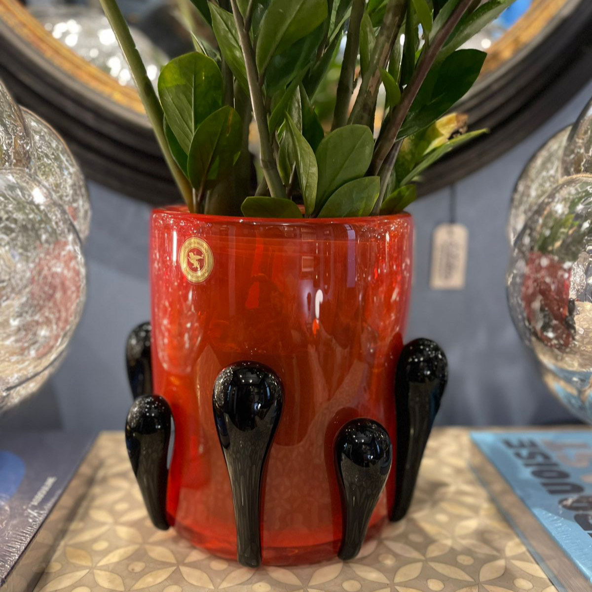 VASO CENTRO MURANO ROSSO