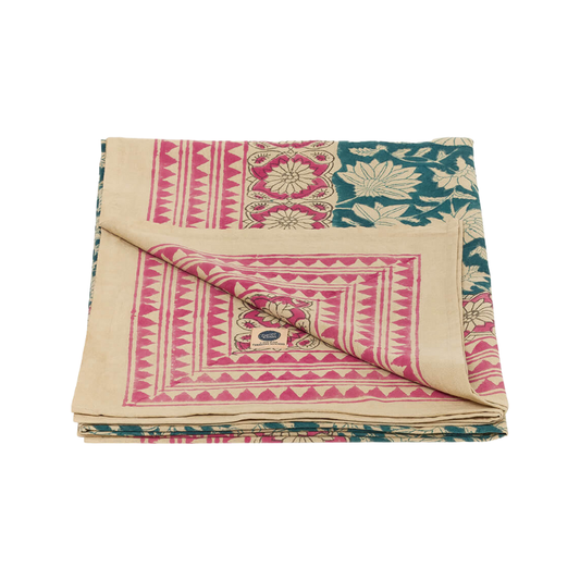 TOALHA DE MESA BLU E ROSA